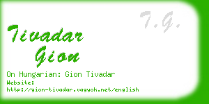 tivadar gion business card